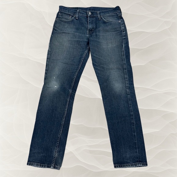 Levi's Jeans Men's 30x30 Dark Blue 511 Straight Distressed Denim - Picture 1 of 10